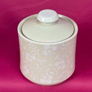 Linear Stone ware Japan sugar bowl with lid